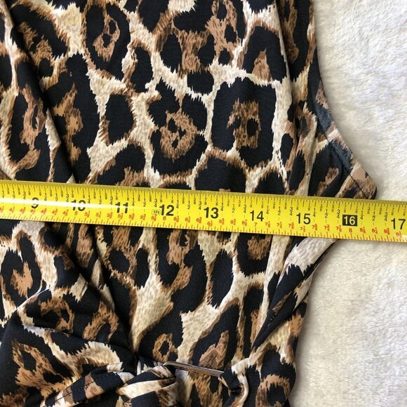 Leopard Animal Print Sleeveless Dress Size Large - Picture 8 of 12